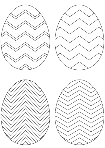 Chevron Easter Eggs Coloring Page